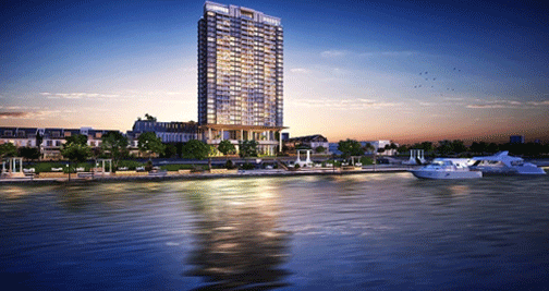 Angia Riverside gồm 1 tòa tháp cao 25 tầng với 246 căn hộ.