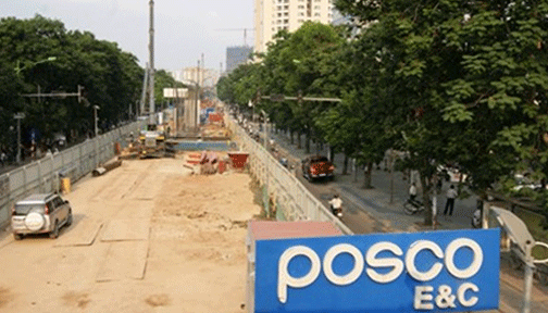  Nhà thầu Posco E&C thi công tuyến metro Nhổn - Ga Hà Nội đang bị điều tra về nghi vấn lập “quỹ đen” tại các dự án giao thông ở Việt Nam. Ảnh: L.H.V