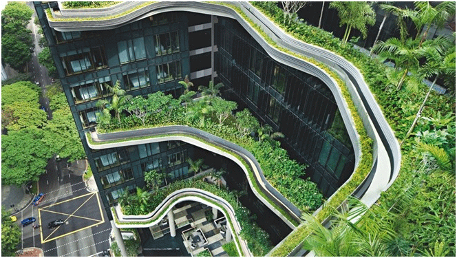 Một công trình xanh tiêu biểu trong chiến lược xây dựng đô thị thông minh tại Singapore.