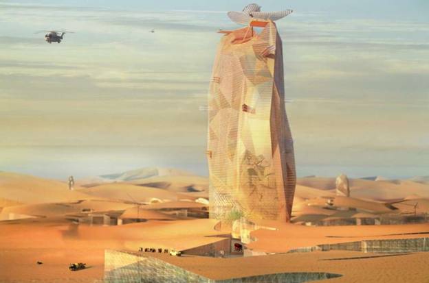 Kế hoạch đầy tham vọng về việc xây dựng một tòa tháp cao tầng kiên cố giữa sa mạc Sahara này vừa mới được tiết lộ.