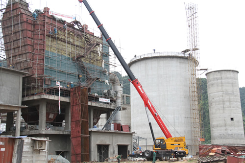 Công trường xây dựng Nhà máy xi măng Sông Lam 2, Nghệ An