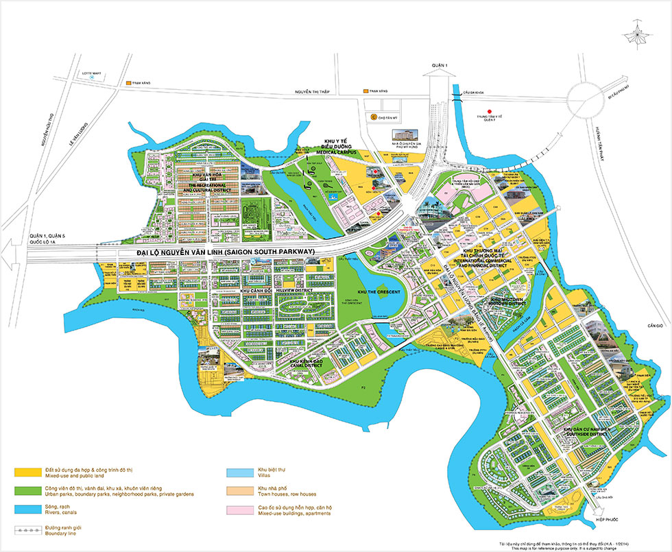 Mặt bằng tổng thể Khu đô thị mới Phú Mỹ Hưng
