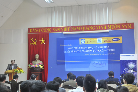 PGS.TS. Lê Anh Dũng - Phó Hiệu trưởng Trường Đại học Kiến trúc Hà Nội phát biểu tại Hội thảo