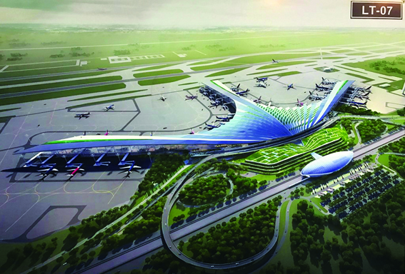 Phương án LT07 - Thi tuyển phương án kiến trúc Nhà ga sân bay Long Thành - (Thiết kế mô phỏng hình tượng lá cọ, dừa nước) nhận được nhiều bình chọn và đề xuất báo cáo thủ tướng xem xét ưu tiên lựa chọn