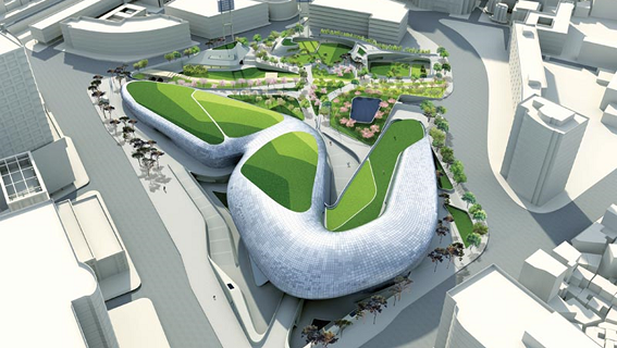 Mô hình 3D công trình xây dựng  Đongaemun Plaza ( Seoul, Hàn Quốc) trên nền tảng ứng dụng BIM