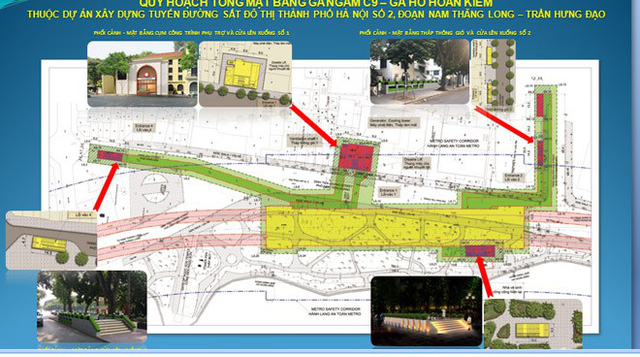 Phương án quy hoạch tổng mặt bằng nhà ga C9 trên đường Đinh Tiên Hoàng được trưng bày để lấy ý kiến người dân