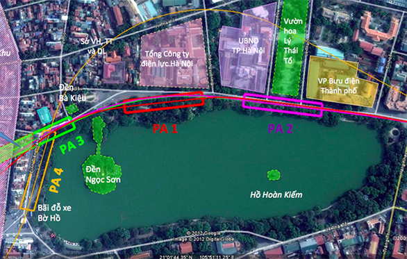 Hà Nội đã chọn phương án 1 (PA1) là vị trí đặt ga C9 tuyến đường sắt đô thị số 2