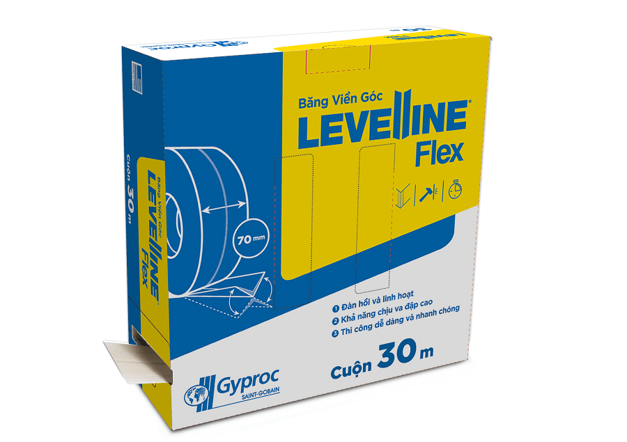 Băng viền góc Levelline Flex – giải pháp cho vấn đề nứt vỡ tường, trần