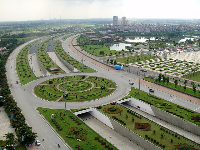  Đại lộ Thăng Long, tuyến giao thông nối Trung tâm Thủ đô với các đô thị vệ tinh. Ảnh: Thanh Hải 