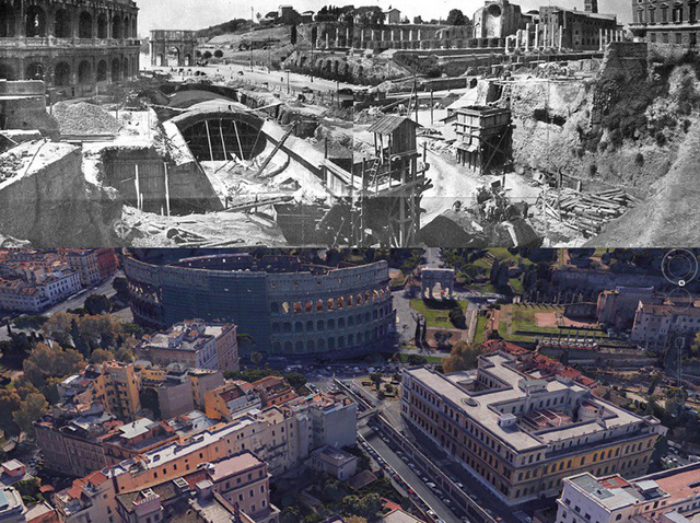 Công trường xây dựng đã phá hủy di sản lịch sử giá trị tại Roma (ảnh: PERRONE)