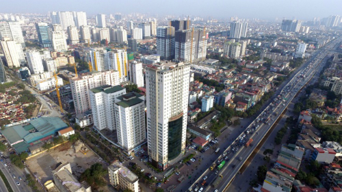 Một khu vực tại Hà Nội xây dựng nhiều nhà chung cư, văn phòng làm việc tại Hà Nội. Ảnh: Giang Huy