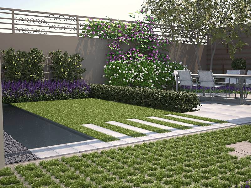 Bê tông trồng cỏ sử dụng cho sân nhà