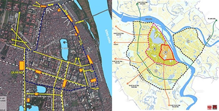 Bố trí bãi đỗ xe ngầm mâu thuẫn với phân vùng hạn chế phương tiện cơ giới vào trung tâm thành phố (Do liên doanh tư vấn nước ngoài đề xuất)