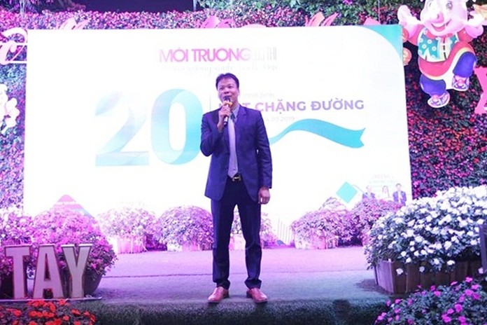 TS.LS Đồng Xuân Thụ, Tổng Biên tập Tạp chí Môi trường và Đô thị Việt Nam phát biểu tại buổi lễ