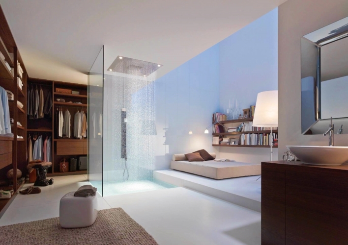Phòng tắm trở thành một phần mở rộng của không gian sống trong nhà