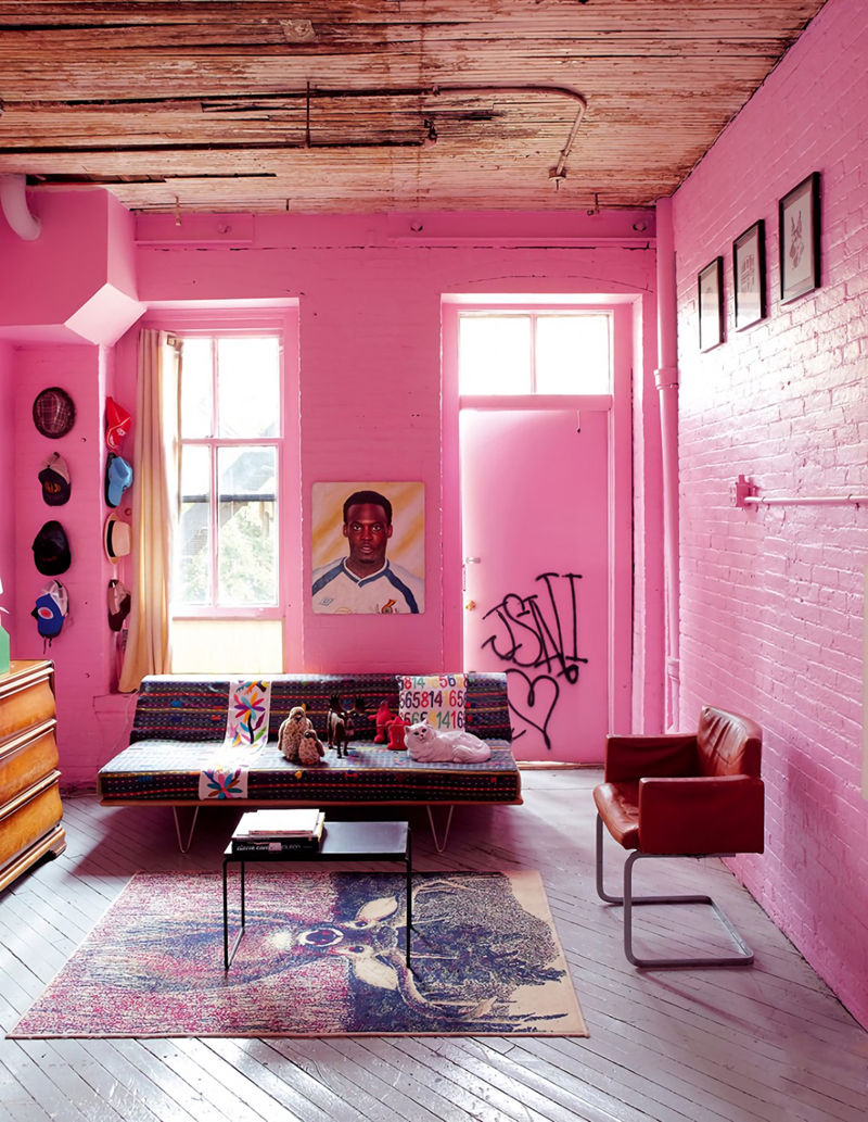 Màu hồng sáng rực rỡ cũng được nhiều gia chủ lựa chọn cho cách thiết kế căn nhà
