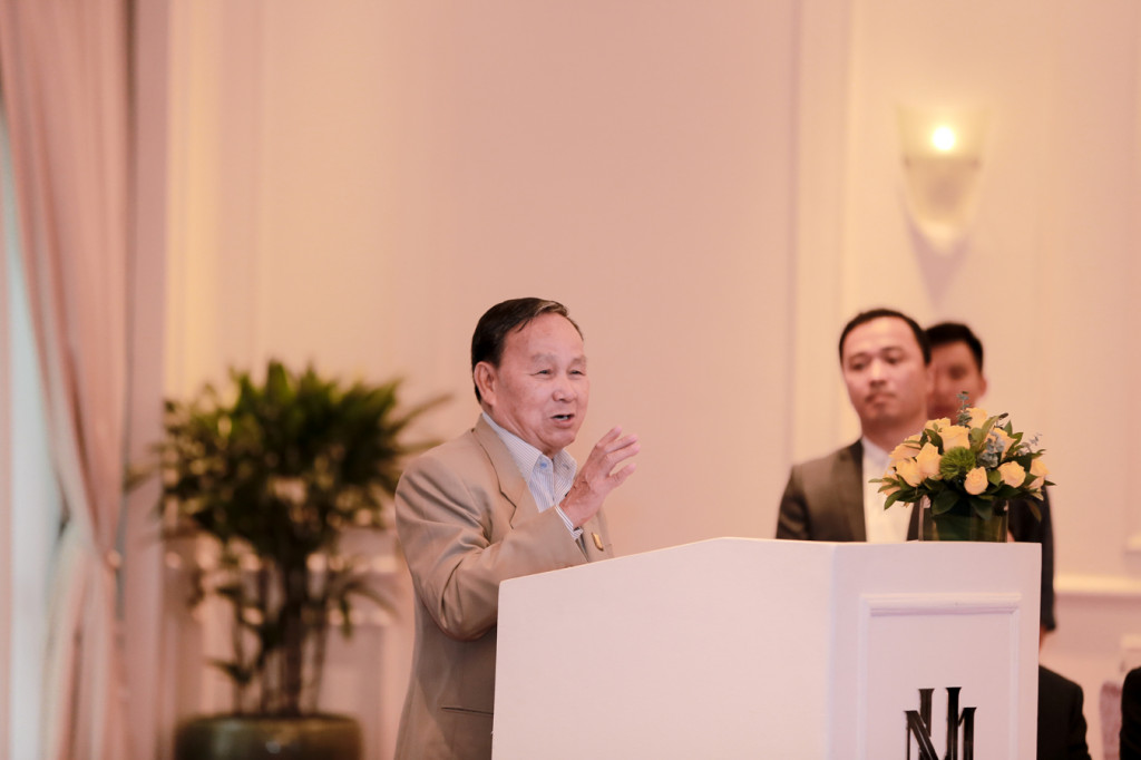 KTS Nguyễn Tấn Vạn - Chủ tịch Hội Kiến trúc sư Việt Nam phát biểu tại buổi lễ