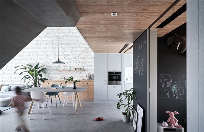 Thiết kế bếp ốp tường đơn cho căn hộ nhỏ hiện đại