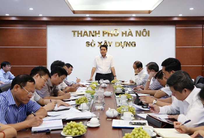 Chủ tịch UBND thành phố Hà Nội Nguyễn Đức Chung phát biểu kết luận buổi làm việc