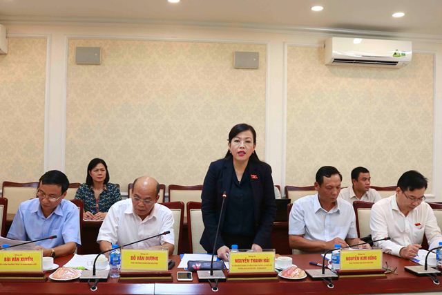 Trưởng Ban Dân nguyện Quốc Hội Nguyễn Thanh Hải phát biểu tại buổi làm việc