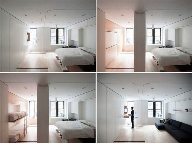 Ba phòng ngủ trong một nhờ thiết kế đa năng và thông minh đến từ các kiến trúc sư có tiếng.