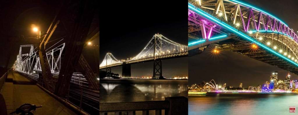 Đề xuất “Cầu Long Biên Ngày và Đêm - 2009”. Cầu Vịnh Oakland-SanFrancisco (Mỹ); Cầu Cảng trong Lễ hội ánh sáng tại Sydney (Australia).