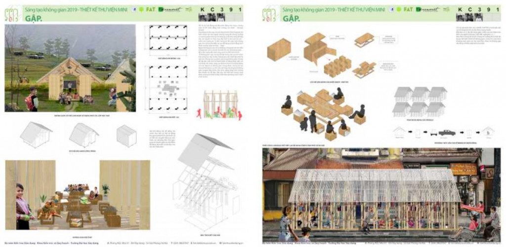 Phương án GẬP – giải Ba cuộc thi “Thiết kế Thư viện Mini 2019: Linh hoạt – Thân thiện – Di động”