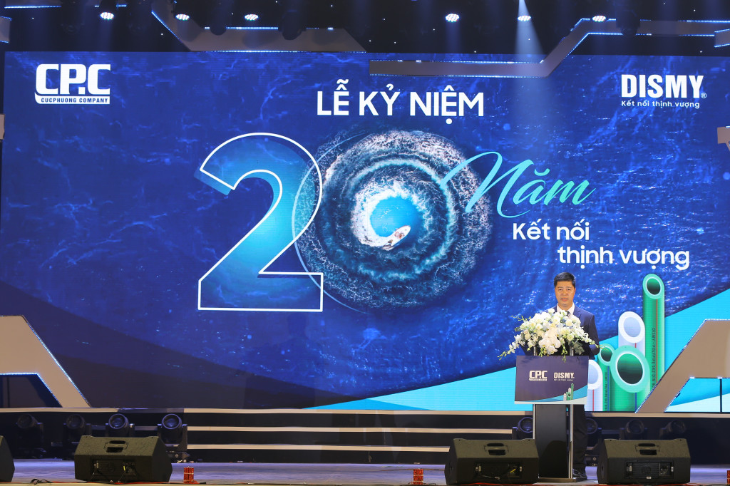 Ông Phan Tiến Phương - Tổng Giám đốc Công ty Cổ phần Cúc Phương phát biểu tại Lễ kỷ niệm