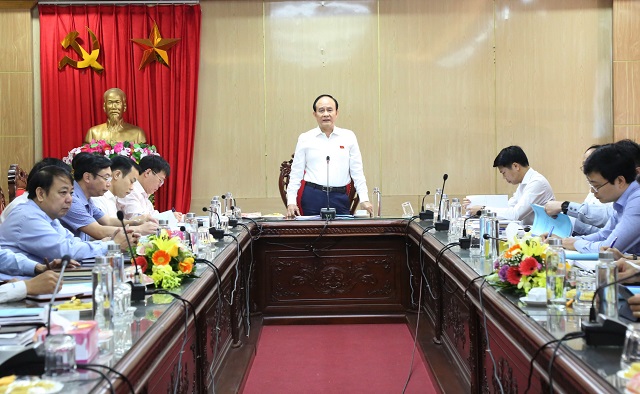  Phó Chủ tịch Thường trực HĐND TP Nguyễn Ngọc Tuấn phát biểu tại buổi giám sát huyện Thạch Thất
