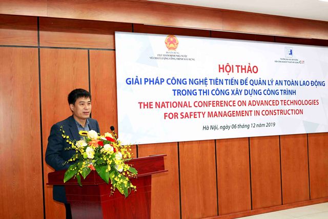 Cục trưởng Giám định nhà nước về chất lượng công trình xây dựng Phạm Minh Hà phát biểu khai mạc Hội thảo