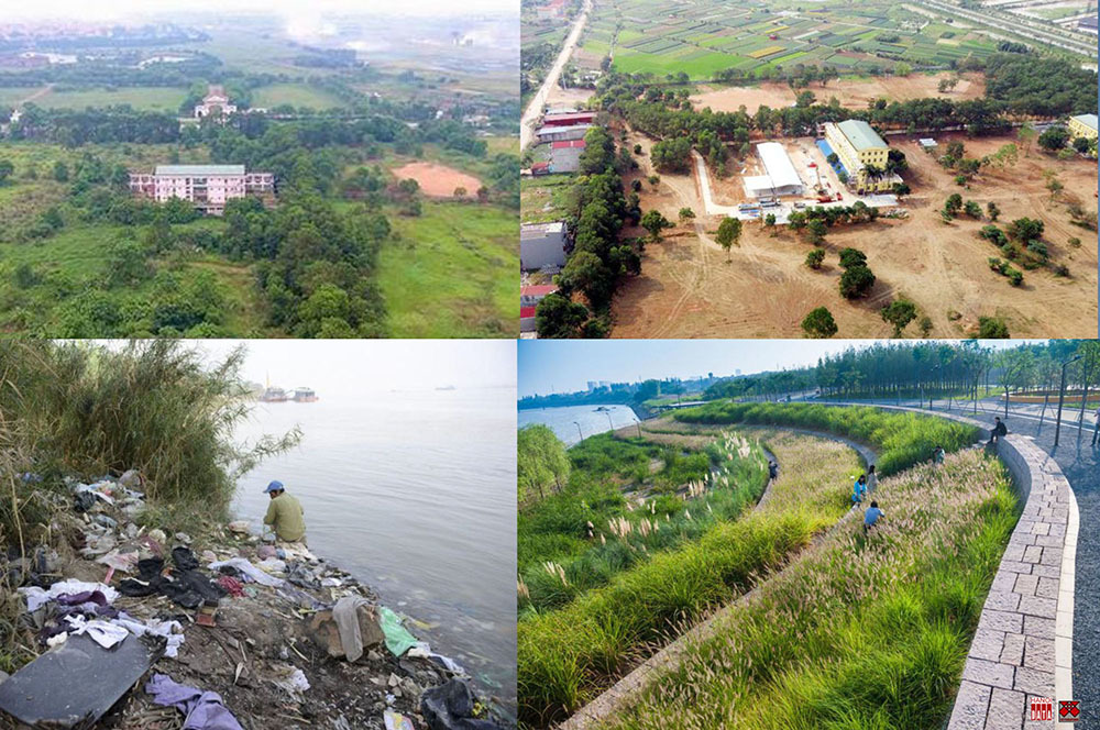 Bệnh viện bỏ hoang Mê Linh sau 10 ngày thi công thần tốc (ảnh trên); nếu có quyết tâm chỉ cần vài năm, 510 km sông Hồng chảy qua đất Việt bảo vệ chúng ta khỏi nạn khô hạn ô nhiễm