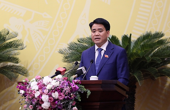 Chủ tịch UBND Thành phố Hà Nội - Nguyễn Đức Chung phát biểu tiếp thu các ý kiến tại Kỳ họp thứ 15 HĐND TP