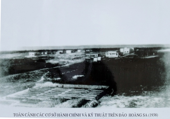 Các cơ sở hành chính và kỹ thuật trên đảo Hoàng Sa năm 1938. Ảnh tư liệu