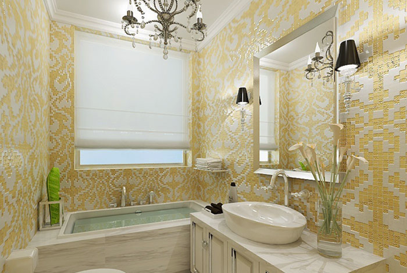 Giấy dán tường phòng tắm vừa chống nước mà vẫn mang lại nét thẩm mỹ cao