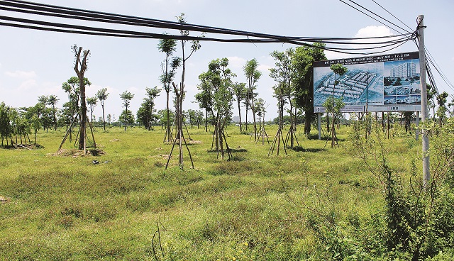 Hà Nội đã tổ chức nhiều đoàn thành tra liên ngành xử lý vi phạm về đất đai và các dự án chậm triển khai trên địa bàn (trong ảnh: Dự án bỏ hoang tại xã Tiền Phong, huyện Mê Linh). Ảnh: Doãn Thành