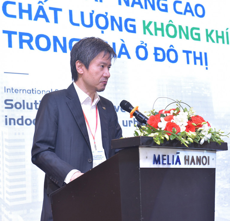 Ông Kei Taniguchi, Giám Đốc điều hành Panasonic Air-conditioning Việt Nam chia sẻ tại Hội thảo