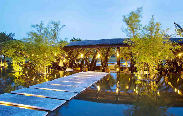 Nhà hàng tre Bamboo Wing tại Flamingo Đại Lải resort - KTS Võ Trọng Nghĩa