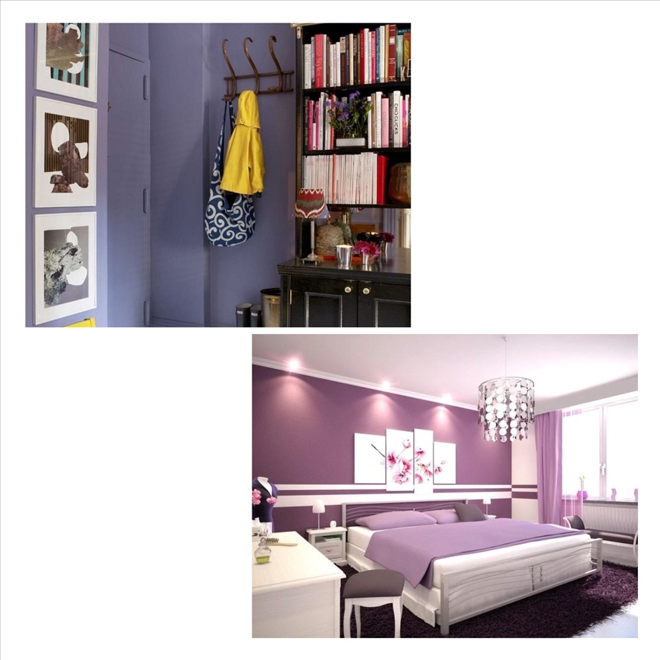 Màu tím sẽ giúp căn phòng của bạn sẽ trở nên lãng mạn, nhẹ nhàng. Ảnh minh họa: Phương Duy