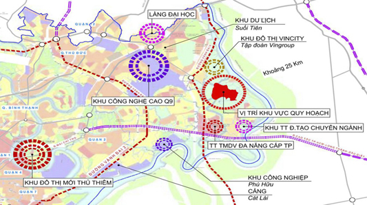 Bản đồ vị trí quy hoạch khu công viên khoa học 