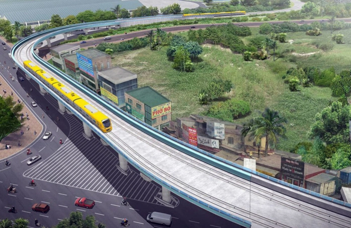 Dự án metro Văn Cao - Hòa Lạc có tổng mức đầu tư ước khoảng 65.404 tỷ đồng