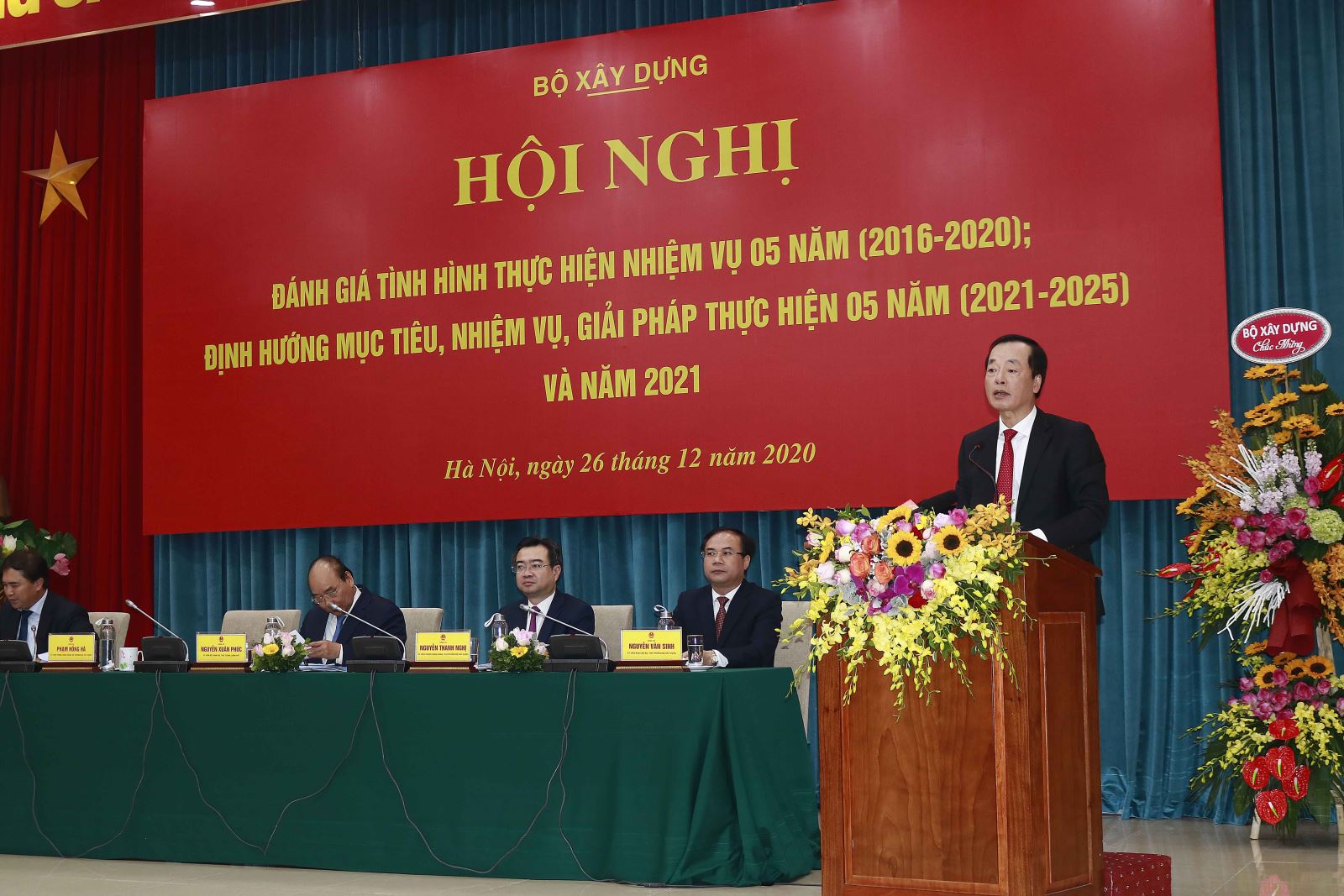 Bộ trưởng Bộ Xây dựng Phạm Hồng Hà phát biểu tại Hội nghị