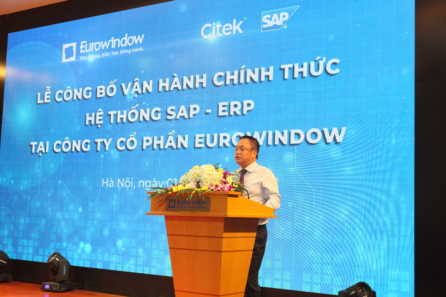 Ông Nguyễn Cảnh Hồng  - TGĐ Công ty CP Eurowindow yêu cầu toàn thể CBCNV thực hiện nghiêm các quy trình theo chuẩn SAP - ERP 