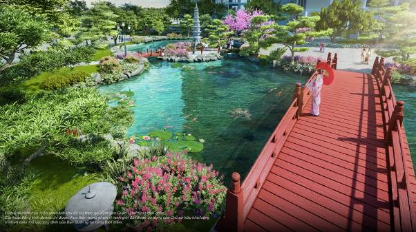Vườn Nhật sẽ tạo nên “chất” sống riêng cho cư dân The Zenpark – an nhiên, tĩnh lặng giữa thành phố biển hồ sôi động