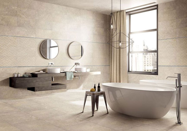 Sử dụng gạch chống trơn mang lại hiệu quả thẩm mỹ rất lớn cho thiết kế phòng tắm của gia đình bạn