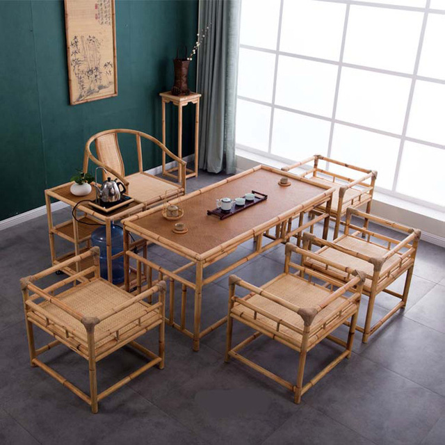 Mẫu bàn ghế gỗ phòng khách Kiểu Nhật với phong cách thiết kế độc đáo, mới lạ sẽ là nơi thưởng thức trà ngon, rượu ngon vô cùng lý tưởng