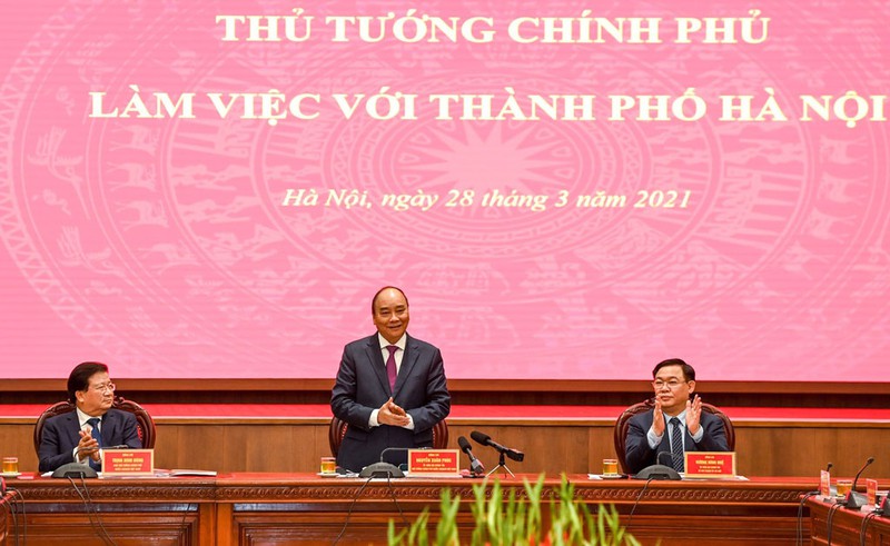 Thủ tướng Chính phủ Nguyễn Xuân Phúc tại buổi làm việc