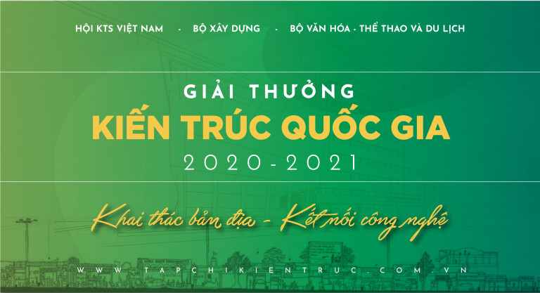 Ngày 12/3/2021 vừa qua, Hội đồng Giải thưởng Kiến trúc Quốc gia đã chính thức phát thông báo số 1 về chi tiết Giải thưởng Kiến trúc Quốc gia 2021. Giải thưởng Kiến trúc Quốc gia (GTKTQG) do Thủ tướng Chính phủ thành lập tại Quyết định số 25-TTg ngày 19/01/1993 và giao cho Hội Kiến trúc sư Việt Nam, Bộ Xây dựng, Bộ Văn hoá – Thể thao và Du lịch tổ chức. Năm nay, để góp phần định hướng sáng tạo kiến trúc theo xu hướng tiến bộ nhưng vẫn gắn liền với bản sắc, GTKTQG 2020-2021 đề cao tinh thần “Khai thác Bản địa – Kết nối công nghệ” nhằm tạo môi trường sống thích ứng tốt nhất cho người sử dụng mỗi vùng, miền, địa phương. Qua đó, đề cao trách nhiệm của kiến trúc sư đối với văn hóa và xã hội bản đia, thúc đẩy phát triển kiến trúc ứng dụng công nghệ tiên tiến, hướng tới tương lai.