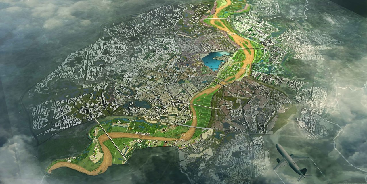 Phối cảnh quy hoạch phân khu đô thị sông Hồng