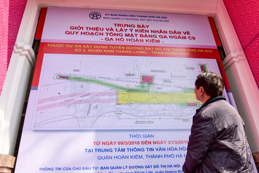 Sau nhiều năm, Hà Nội và các bộ, ngành vẫn chưa thống nhất được vị trí xây ga ngầm C9. Ảnh: Việt Hùng