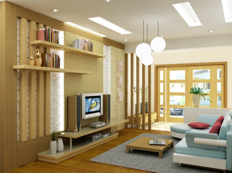 Để tạo cảm giác mới lạ cho không gian phòng khách bằng cách sử dụng những thanh gỗ được đặt song song với nhau